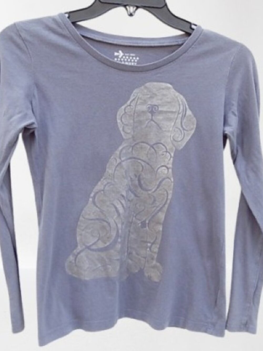 Old Navy Girls Graphic T-Shirt L 10-12 Long Sleeve Crew Neck Cotton Tee Top